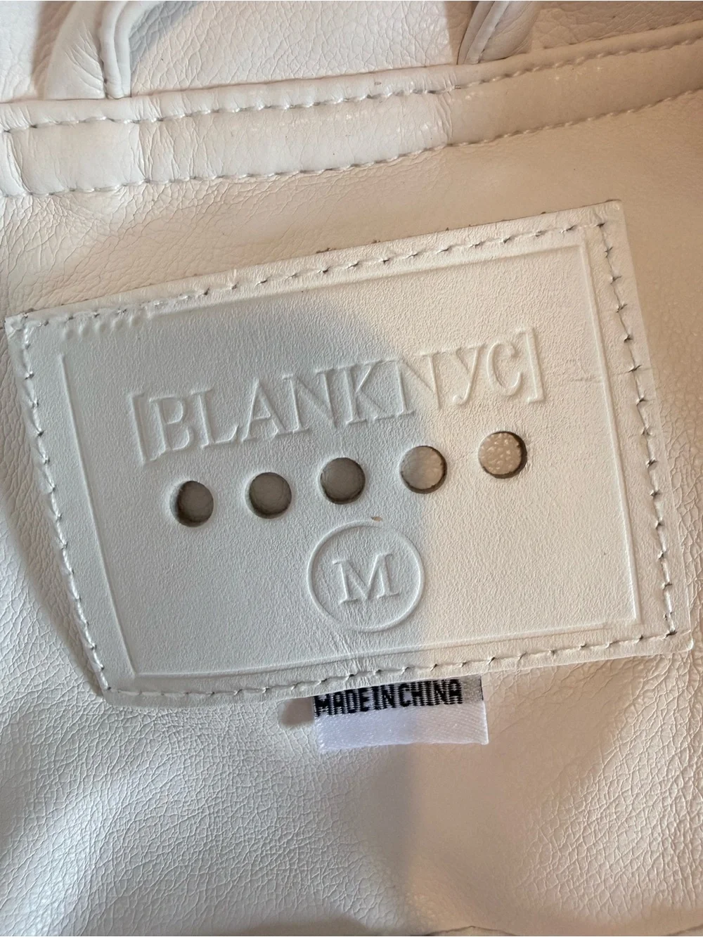Blank NYC Light Pink Leather Moto Jacket with Silver Hardware